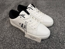 Calvin Klein Men's Trainers/Sneakers - White - Size UK 9 - RRP £130 - NEW/TAGS