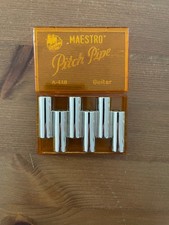 VINTAGE METAL HERIBA MAESTRO GUITAR PITCH PIPE A-440  MADE IN WESTERN GERMANY