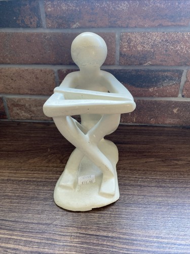 Grey soapstone thinking - grey, man