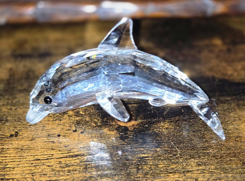 Swarovski crystal dolphin - crystal, on