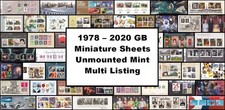 1978-2020 GB Miniature Sheets UM MNH - Multi Listing