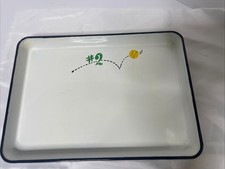 Vintage Enamel Serving Tray #2