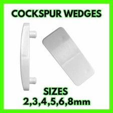 20 x Cockspur Handle Wedges Strikers UPVC Window Strike Plates (2,3,4,5,6,8mm)
