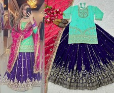 Long Kurti Choli Ghagra Lengha