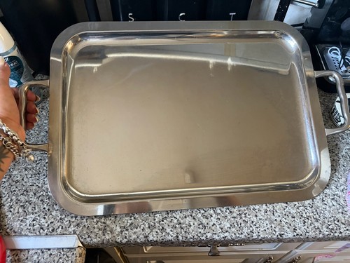 Large vintage tray heavy - vintage,