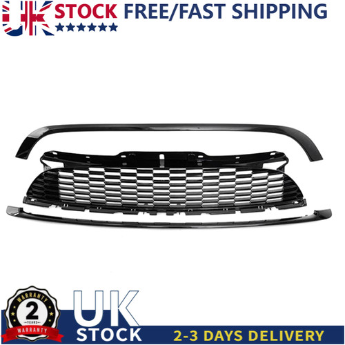 3pcs black front - black, grille