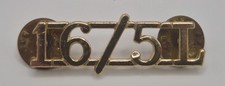 Vintage 16th 5th Lancers Brass British Cavalry Shoulder Title