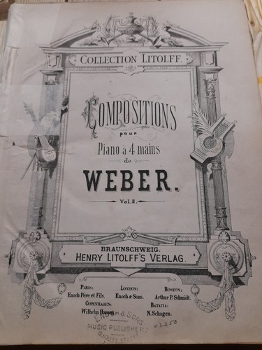 Weber compositions for piano - piano, a