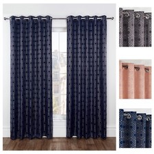 Thermal Thick Blackout Curtains 2 Panels Eyelet Ring Top Curtains Hartford
