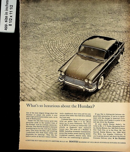 1961 humber rootes car maker - rootes,