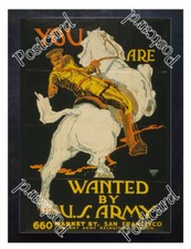 Historic WWI Recrutiment Poster You Are Wanted Postcard