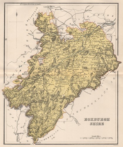 Roxburghshire antique county - roxburghshire.,