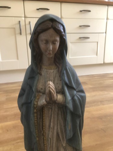 Maria antique painted carved - antique,