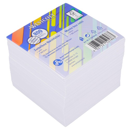 Westcott note block white 800 - block,