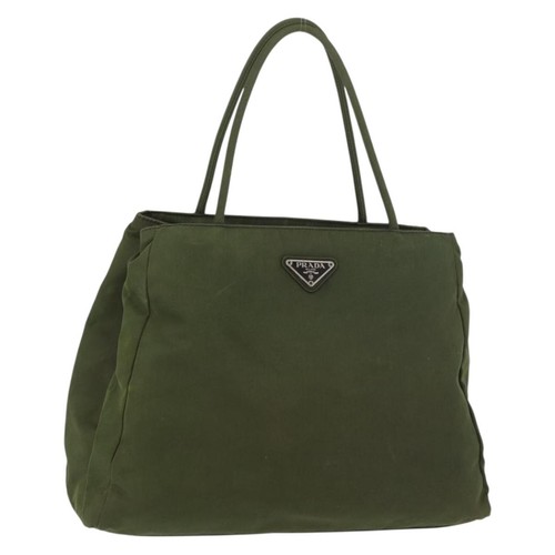 Prada hand bag nylon khaki - prada,