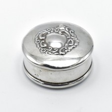 Antique Solid Silver Snuff Box