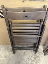 2 x Ikea Terje Folding Chairs - Dark Brown