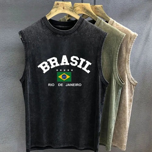 Men oversized graphic tank - graphic,