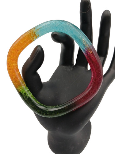 Multi color square glass - multi-color,