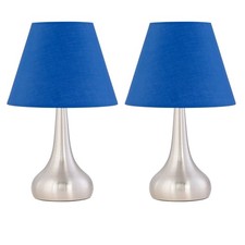 Set of 2 Brushed Chrome Touch