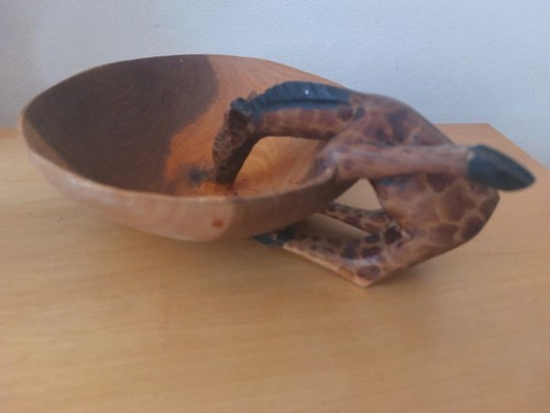 African wooden art bowl hand - african,