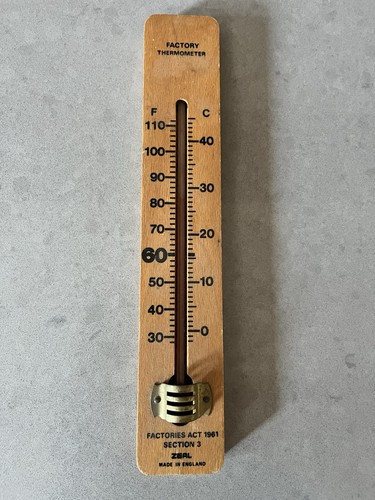 1961 zeal vintage thermometer - vintage, thermometer-
