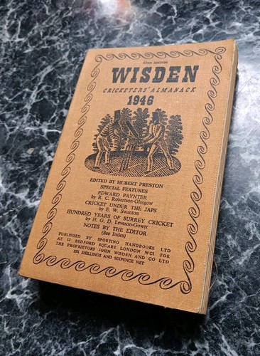 1946 wisden linen back with - back,