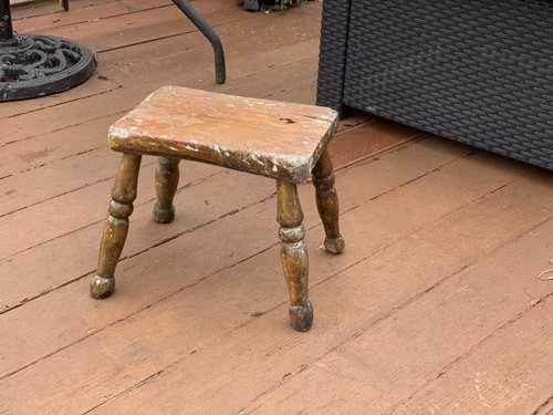 Vintage antique milking stool - vintage,
