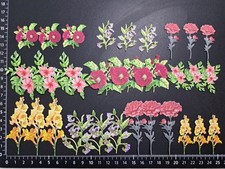 30 assorted die cut flowers