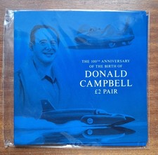 2021 Donald Campbell £2 Coin Set Pair Limited Edition of 4995 Bluebird CN7 K7