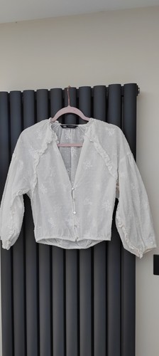 Zara white embroidered swiss - zara,