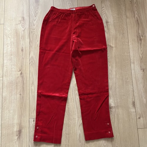 Vintage chanel red velour - chanel,