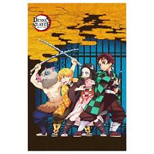 Demon Slayer Fleece Blanket Throw Featuring Tanjiro, Nezuko, Zenitsu & Inosuke