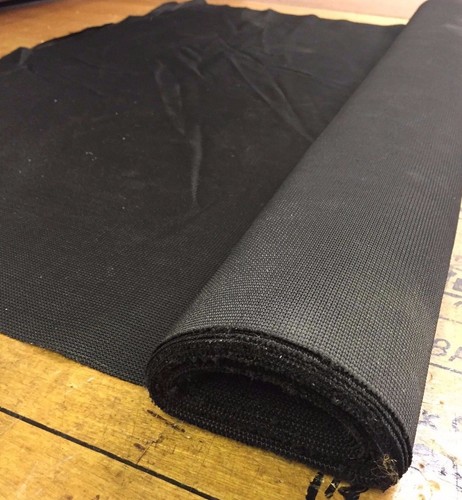 Black nylon mesh material - black,