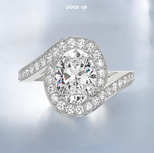 1.90 CT Oval 950 Platinum IGI