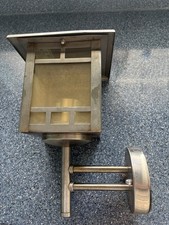 Stainless Steel Electric Carriage Style Lantern Outdoor Wall Light Garden Decor