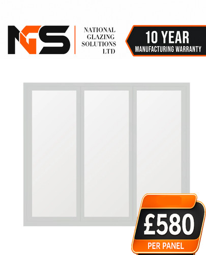 White aluminium 3 panel - white,