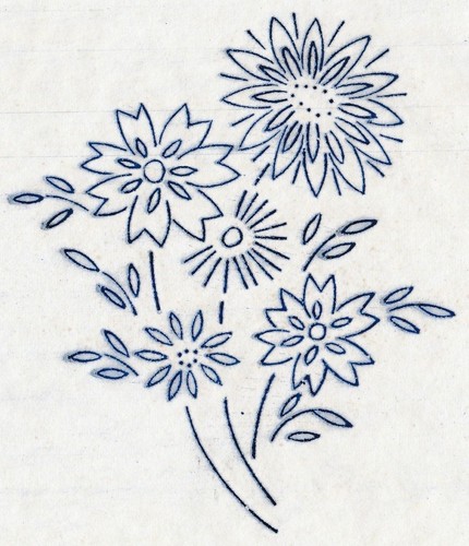 Vintage embroidery transfer - vintage,
