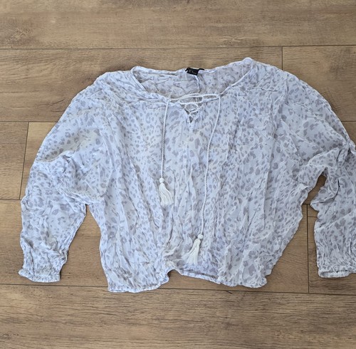 Lindex white leopard print - white,