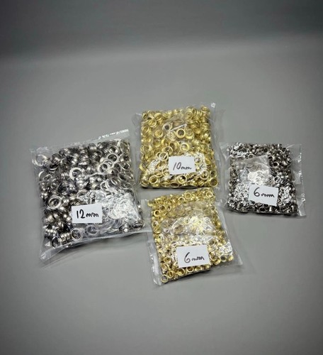 2000pcs golden silver grommets - golden,