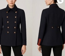 zara Navy military style coat