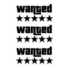 GTA Wanted Decal Car Auto