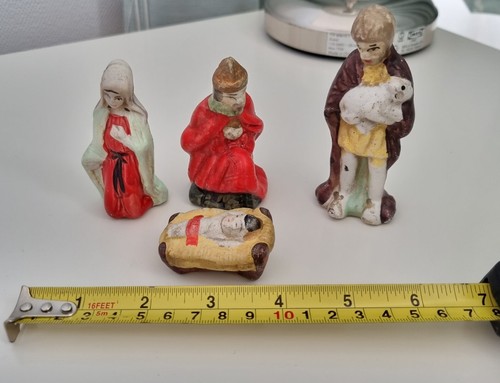 Vintage ceramic nativity set - ceramic,