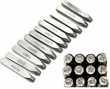 Zodiac Metal Punch Stamps Set