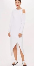 Ivory Twist Sleeve Dress By