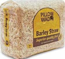 1KG PILLOW WAD BARLEY STRAW superior quality feed animal rabbit food pet bedding