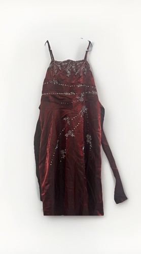 Burgundy taffeta evening - evening, gown