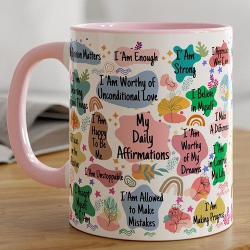 Daily affirmations cute mug - daily,