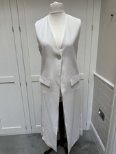 Zara Snow White Crepe Gilet UK