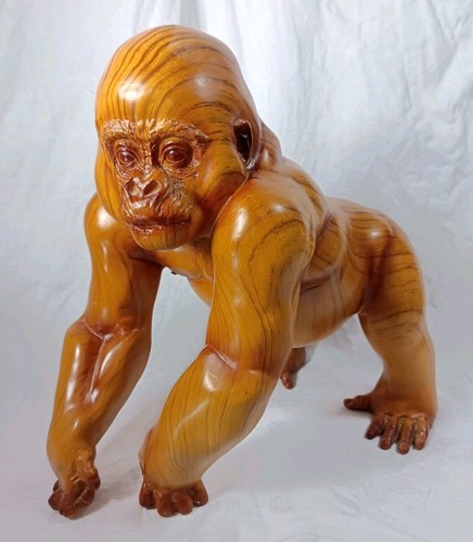 Large gorilla sculpture faux - large,
